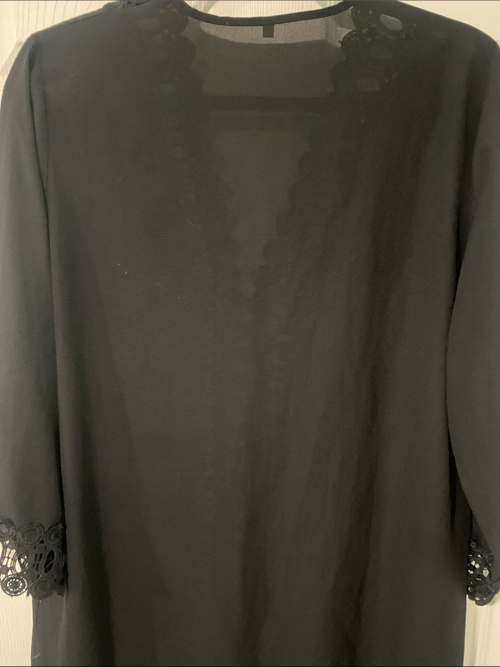 Black Crochet Trim Cover Up - Picture 5 of 5